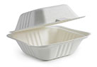 BioCane PLA biodegradable and compostable hinged burger box, 66oz