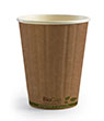 Double wall compostable BioCup, Kraft, 8oz, 12oz and 16oz